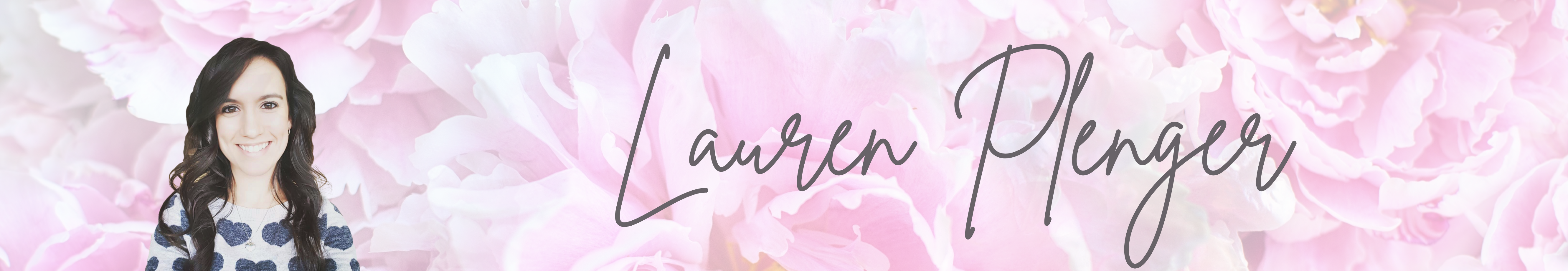 floral background with my picture and name